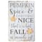 23.5" Whitewashed Pumpkin Spice Everything Nice Fall Wooden Hanging Wall Sign